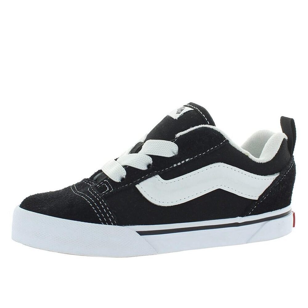 Vans Toddler Knu Skool '90s Retro Puffy Low-Top Sneakers,Black/True White, 10
